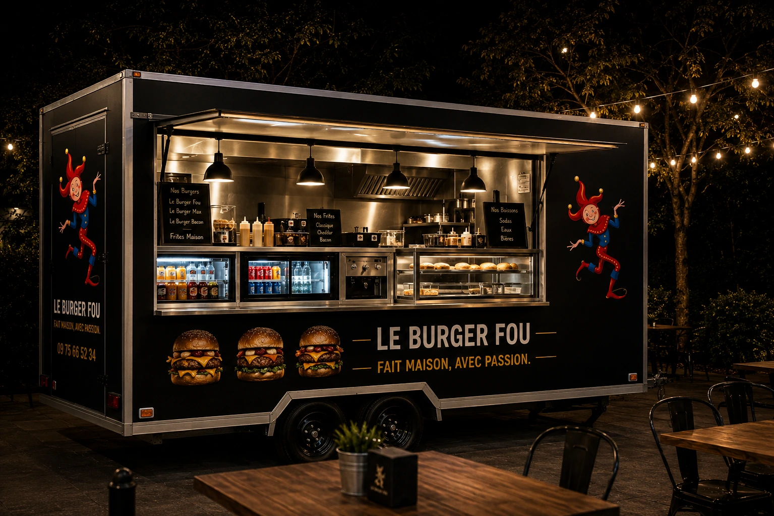 Le food-truck du Burger Fou, au début de l’aventure